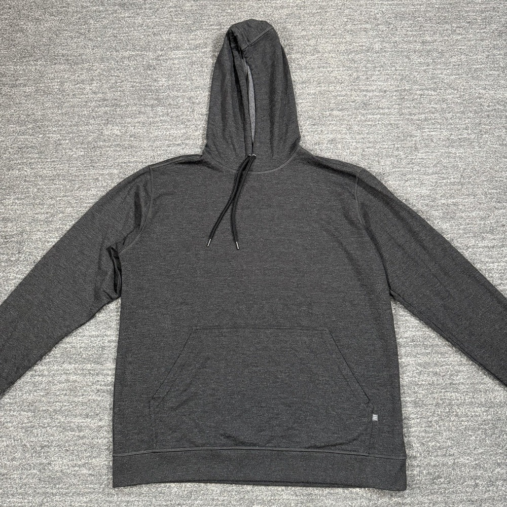 Free Fly Hoodie Mens Large Gray Bamboo Performance Hooded Pullover Stretch